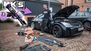 How to install coilovers on a Nissan 350z none ‘true’ type coilover [upl. by Ahsemat]