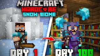 100 days in Minecraft Hardcore Snow Biome only ❄HINDI [upl. by Naginarb]