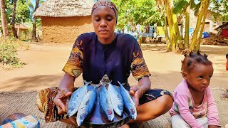 African village life cooking village food for Breakfast Fish Curry [upl. by Essie]