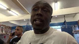 andre berto what he was telling floyd mayweather during mega fight EsNews Boxing [upl. by Ogu]