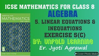 ICSEMathematicsClass8A Das GuptaSolutionsAlgebra5Linear Equations amp InequationsExercise 5C [upl. by Nilat632]