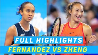 Qinwen Zheng Vs Leylah Fernandez • PowerHitting Tennis 2024 Full Highlights Before Tokyo Open 2024 [upl. by Razal]