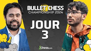 Alireza Firouzja et Hikaru Nakamura au Bullet Chess Championship 2024  Jour 3 [upl. by Thorn]