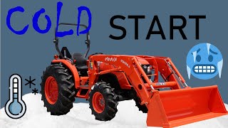 Kubota MX6000 Cold Start 2F  16C BETTER THAN EXPECTED [upl. by Remle]