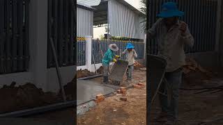 đổ bêtong sân xaydung nhadep construction home betong [upl. by Ferriter]