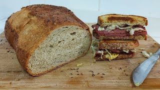 How to Make Jewish Deli Style Rye Bread  Light Caraway Rye with Dark Rye Flour [upl. by Gurango]