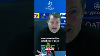 Feyenoordtrainer Priske over Wellenreuther feyenoord championsleague voetbal [upl. by Unity]