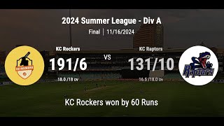 2024 Summer League  Div A Final KC Rockers vs KC Raptors [upl. by Simmons340]