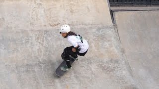 Olympischer Traum einer elfjährigen Skateboarderin [upl. by Ellehcir]