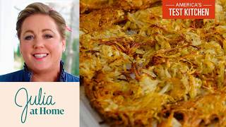 Bring Waffle House to Your Kitchen with These Crispy Hash Browns  Julia At Home S3 E2 [upl. by Allesor]