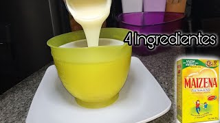 FÁCIL Mezcla Leche Condensada y maizena y prepara este postre con 4 Ingredientes sin horno ni huevo [upl. by Leroy]