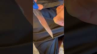 Brand new Magnacut Hogue Deka sharpened to hair popping sharpening youtubeshorts shorts knife [upl. by Amikehs]