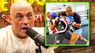 quotHE NEARLY KLLED HIS TRAINERquot Joe Rogan REACTS To Mike Tyson NEW Training Footage At 58Yrs Old [upl. by Berni]