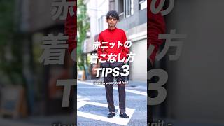 赤ニットの着こなし方TIPS3！ メンズファッション 40代メンズ 着回しコーデ [upl. by Eerazed]