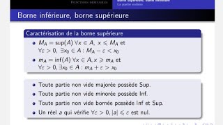 Caractérisation de la borne supérieur et inférieure [upl. by Adnarahs906]