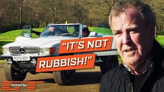 Jeremy Clarkson Introduces His Land Rover amp Mercedes Mashup The Excellent  The Grand Tour [upl. by Llednik]