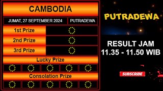 LIVE DRAW KAMBOJA HARI INI JUMAT 27 SEPTEMBER 2024 [upl. by Arriaet863]