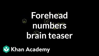 Forehead numbers brain teaser  Puzzles  Math for fun and glory  Khan Academy [upl. by Anniroc]