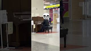 駅に神ゲー曲を弾いてる人いたwwwwww Megalovania メガロバニア メガロバニアピアノ アンダーテール Undertale [upl. by Yretsym]