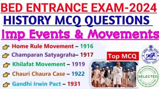 Bed entrance exam 2024 preparationBed history classHistory imp events movement mcqbedexam2024 [upl. by Ardnic]