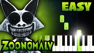 ZOONOMALY Theme  EASY Piano Tutorial [upl. by Loughlin]