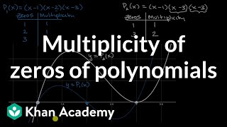 Multiplicity of zeros of polynomials  Polynomial graphs  Algebra 2  Khan Academy [upl. by Rialcnis537]