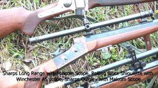 Shooting Pedersoli 4570 Sharps and Rolling Block rifles [upl. by Dougy268]