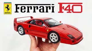 Ferrari F40 118 GTSpirit scale model car Unboxing review and showcase [upl. by Oicnedif921]