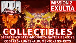 Doom Eternal  Exultia All Collectible Locations Secrets Collectibles Cheats Upgrades etc [upl. by Assena]