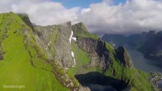 Lofoten hiking  FløyaDjevelporten Helvetestinden Himmeltinden Reinebringen Kitinden [upl. by Nanice196]