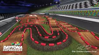 2022 Supercross  Animated Track Map  Round 9  Daytona [upl. by Kolivas905]