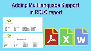 RDLC Report Multiple Language  Dotnet Core  Reporting [upl. by Georgiana833]