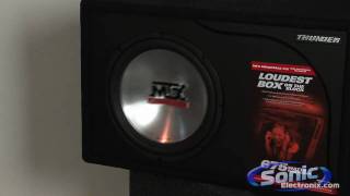 MTX Thunder Round 4500 Loaded Car Subwoofer Enclosure TCE4512A Loud Sub Shows Bass Thumps [upl. by Atikahs789]