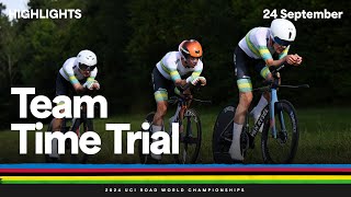 Team Time Trial Mixed Relay highlights  2024 UCI Road World Championships [upl. by Healy315]