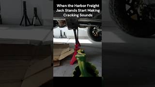 Probably Should Have Listed To The Recall  Harbor Freight Jack Stand Meme car comedy funny [upl. by Yhtomiht]