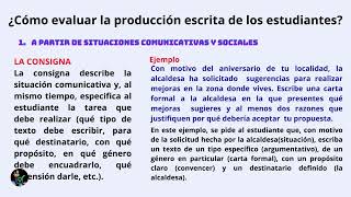 LINEAMIENTOS PARA EVALUAR LA ESCRITURA [upl. by Franny553]