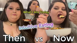 What Amberlynn Eats In A Day With Intuitive Eating  Then vs Now [upl. by Ahsiekrats]