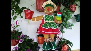 Muñeca Galleta Jengibre Navideña moldes Gratis DIY  Ginger Girl [upl. by Suiramed993]