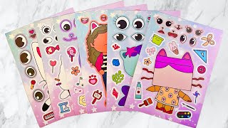 ToyASMR Decorate Sticker Book DressUp Gabbys Dollhouse Pandy Paws Kitty FairyCatnip paperplay [upl. by Araccot678]