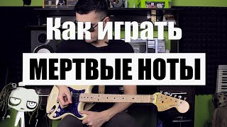 Как играть мертвые ноты на гитаре заглушенные ноты dead note ghost note [upl. by Isnyl]