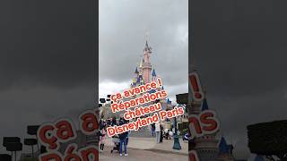 ça avance  les réparations en cours sur le château de la Belle au Bois Dormant à Disneyland Paris [upl. by Barny]