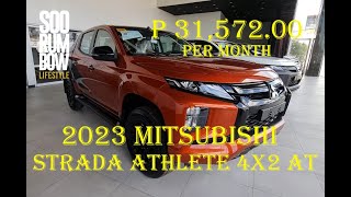 2023 Mitsubishi Strada Athlete 4x2 AT Review Downpayment amp Monthly [upl. by Eniamahs]