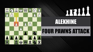 Alekhine Defence  Against Four Pawns Attack [upl. by Alicsirp]