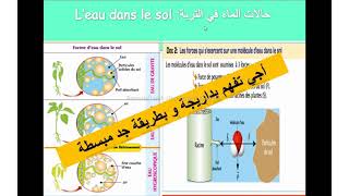 Les facteurs édaphiques  Les différentes formes d’eau dans le sol شرح بالداريجة [upl. by Fermin]