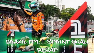 2024 F1 Brazil GP FP1  Sprint Qualifying HIGHLIGHTS RECAP Bearman Impresses amp Piastri takes Pole [upl. by Vidovik]