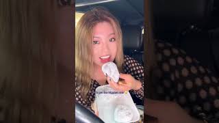 Trying Korean rice cakes and purple milk shorts viral mukbang [upl. by Nerwal78]