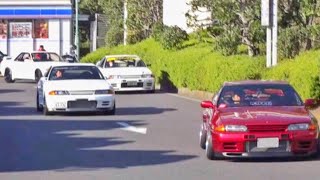 R32集団❗️大黒PA R32GTR 加速サウンド／10 R32 GTR touring sound in Japan [upl. by Sneve]