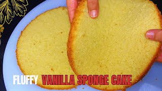 Sponge cakeMost fluffyand moist Vanilla sponge cakeWith a secret ingredient vanilla sponge cake [upl. by Hyams]