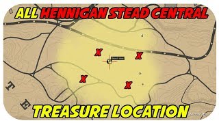 ALL Hennigan Stead Central Treasure Map Location [upl. by Yrelbmik]