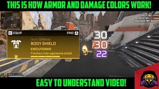 How Does Apex Legends Armor amp Damage Colors Work  Easy to Understand [upl. by Anekam]